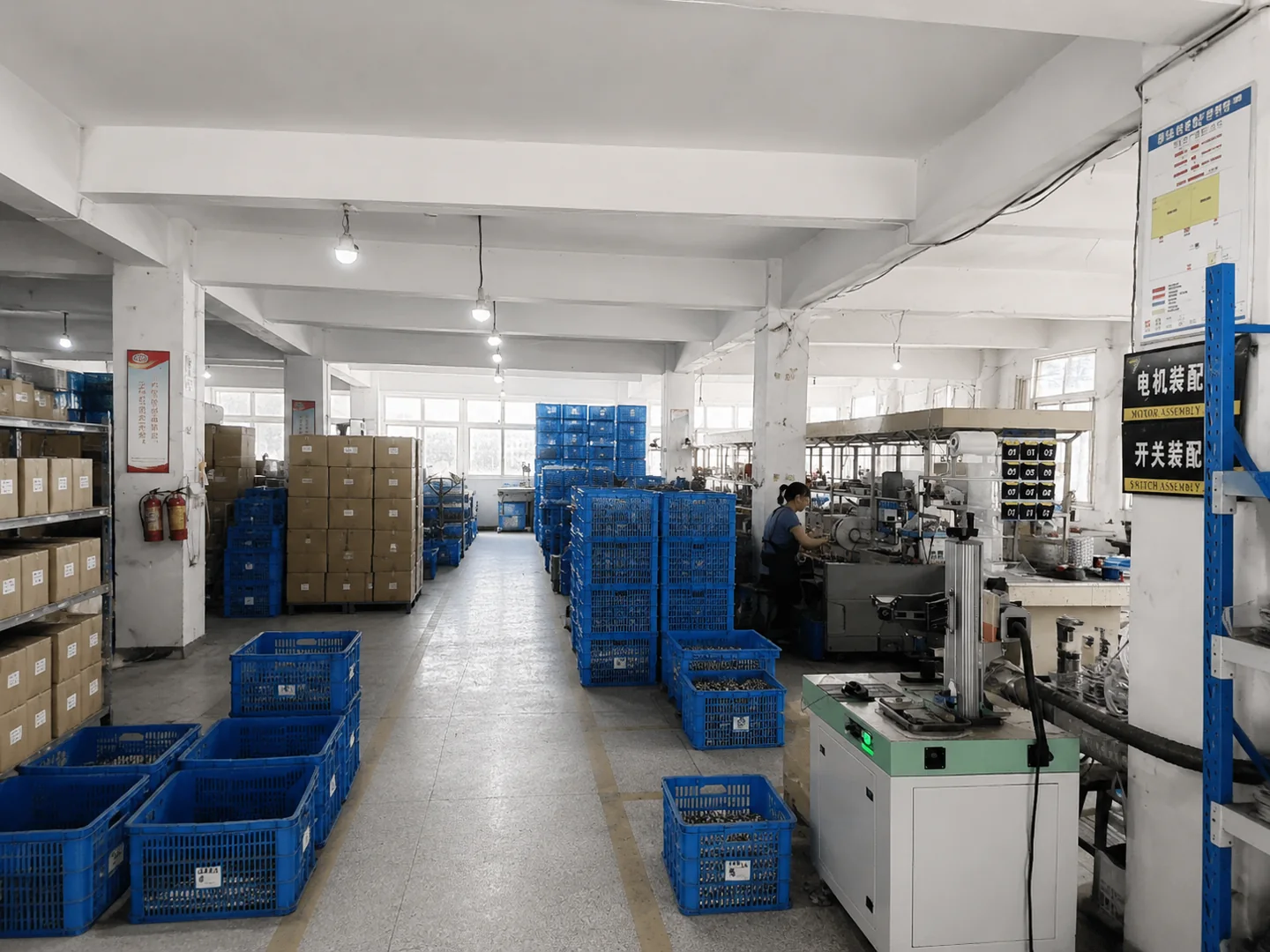 Assembly area inside the SHENGGUANG factory
